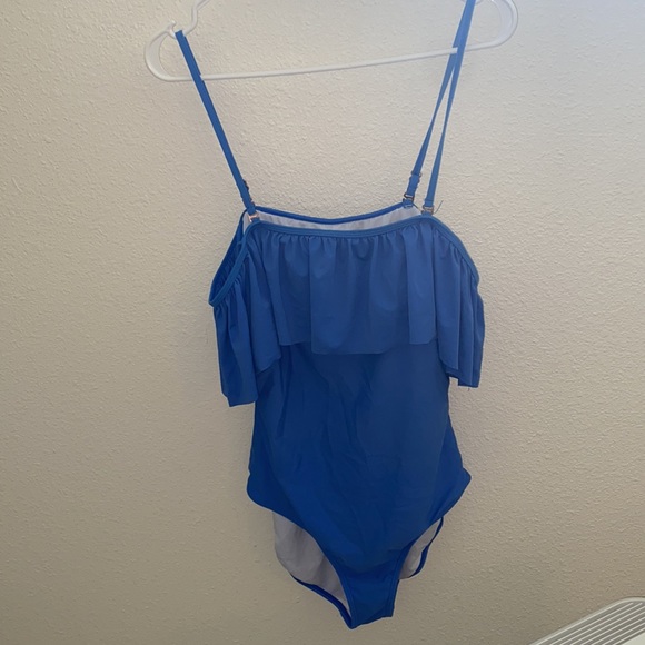 Funnygirl Ruffle Once Piece Swimsuit Off the Shoulder - Picture 2 of 5